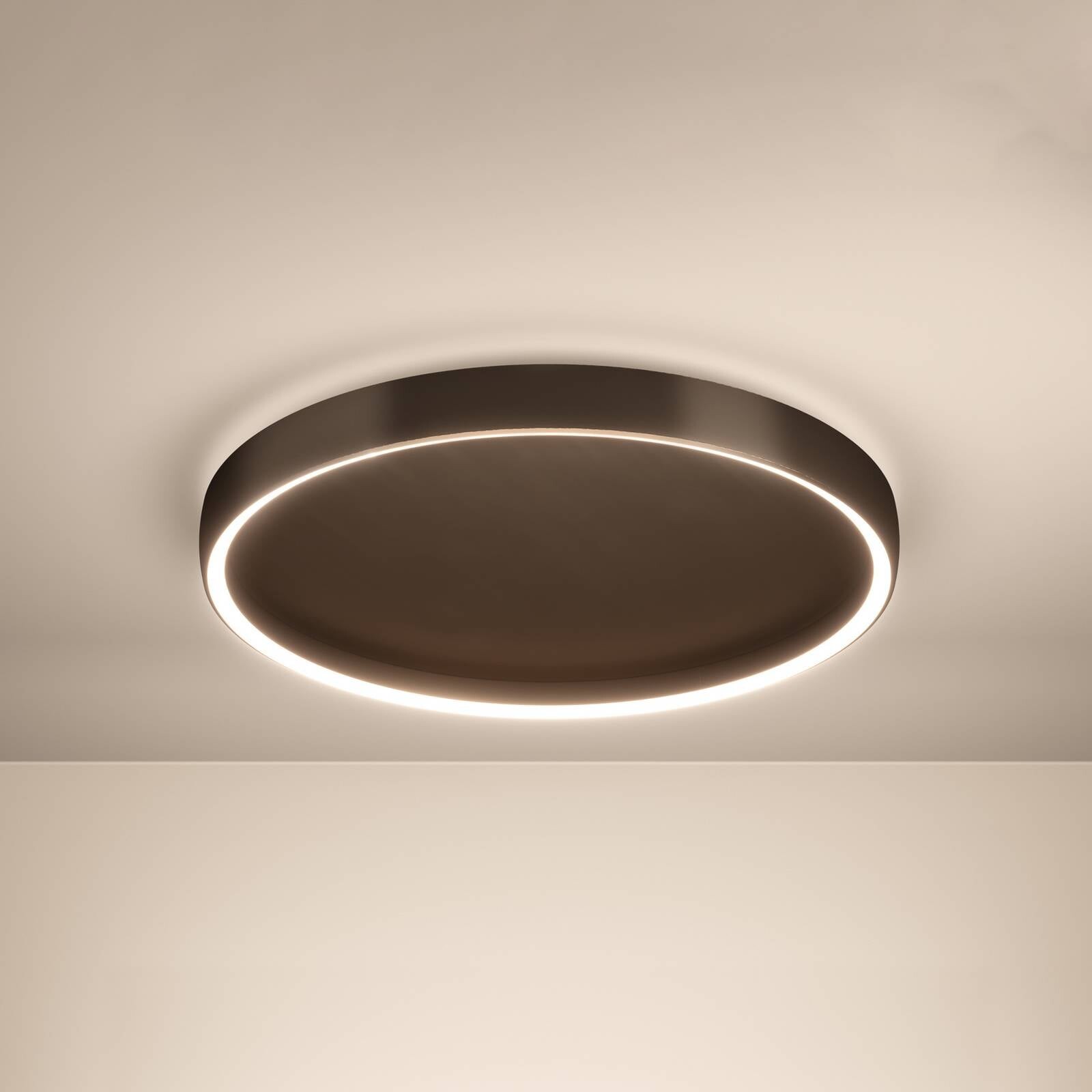 Stropné LED svetlo Stars of Light Trabuco, čierne/hnedé, 55 cm