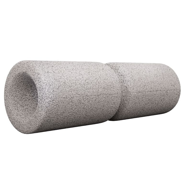 Gorilla Sports Masážny penový valec 38 x 13 cm, sivý