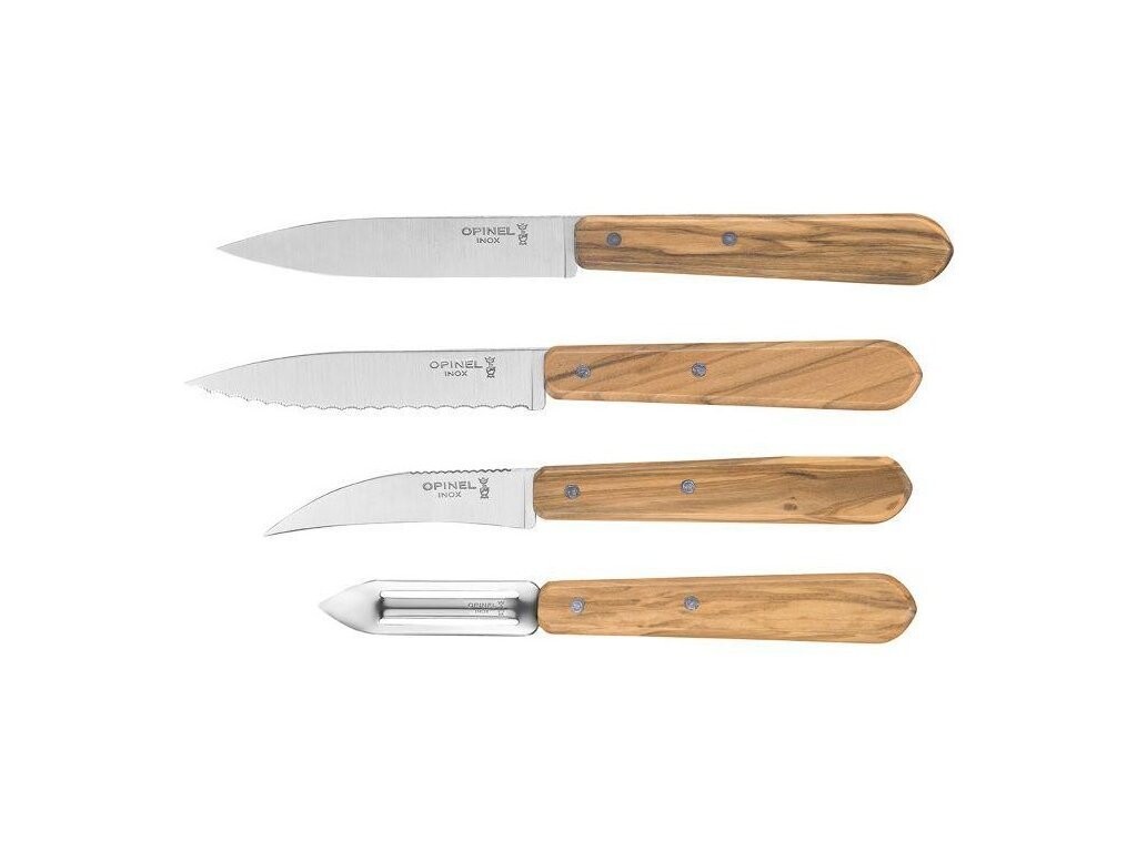 Opinel Sada nožov Les Essentiels oliva, 4 ks 002163 002163