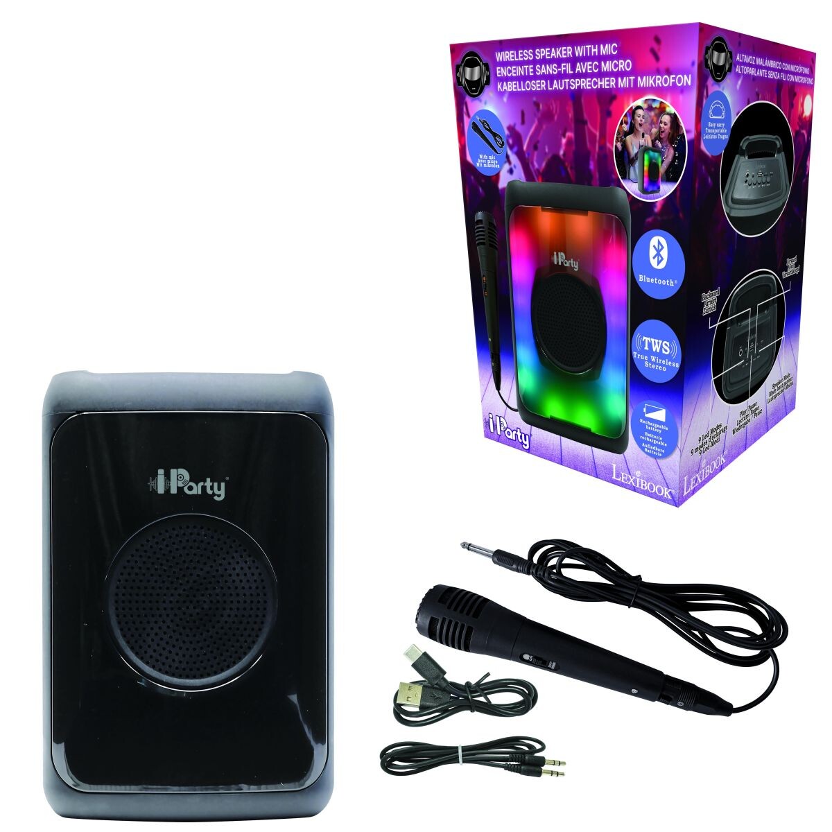Lexibook Bluetooth karaoke reproduktor s mikrofónom strednej