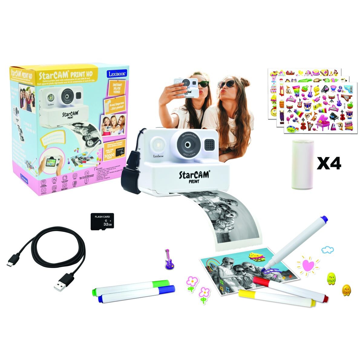 Lexibook Detský instantný HD fotoaparát StarCAM s tlačiarňou