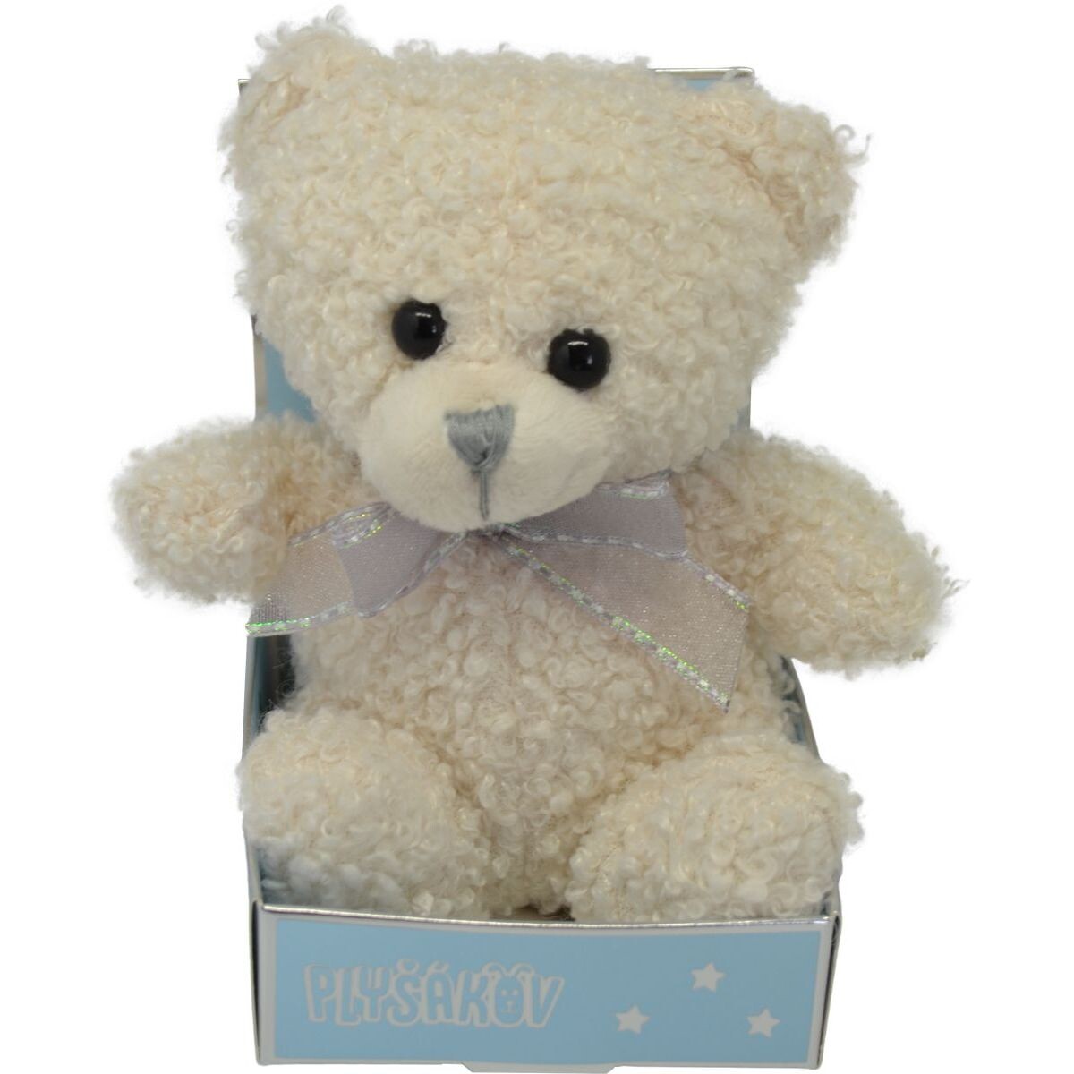 Sparkys PLYŠÁKOV - Medvedík s mašľou 12 cm bílý