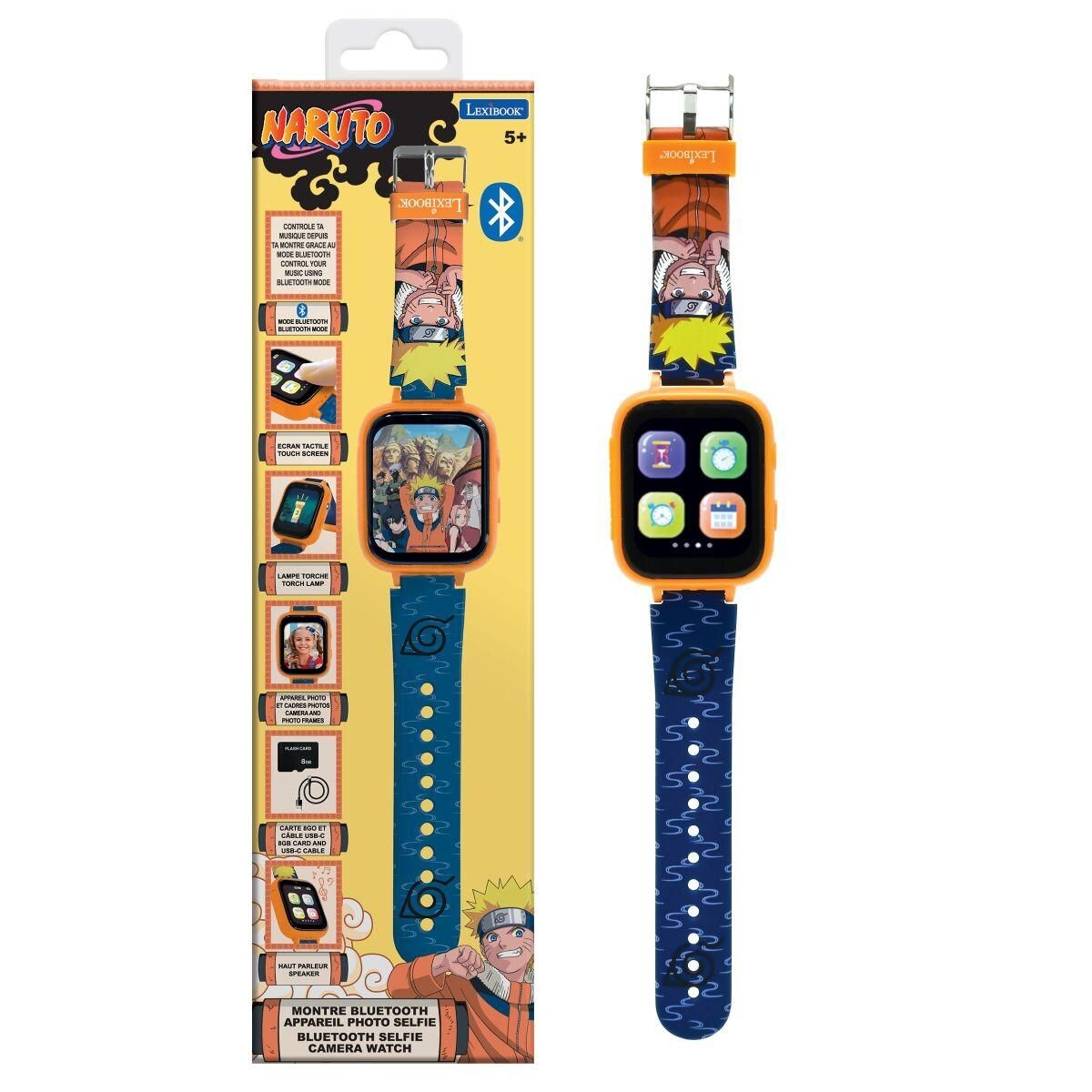 Lexibook Bluetooth hodinky Naruto s kamerou a 8GB SD kartou