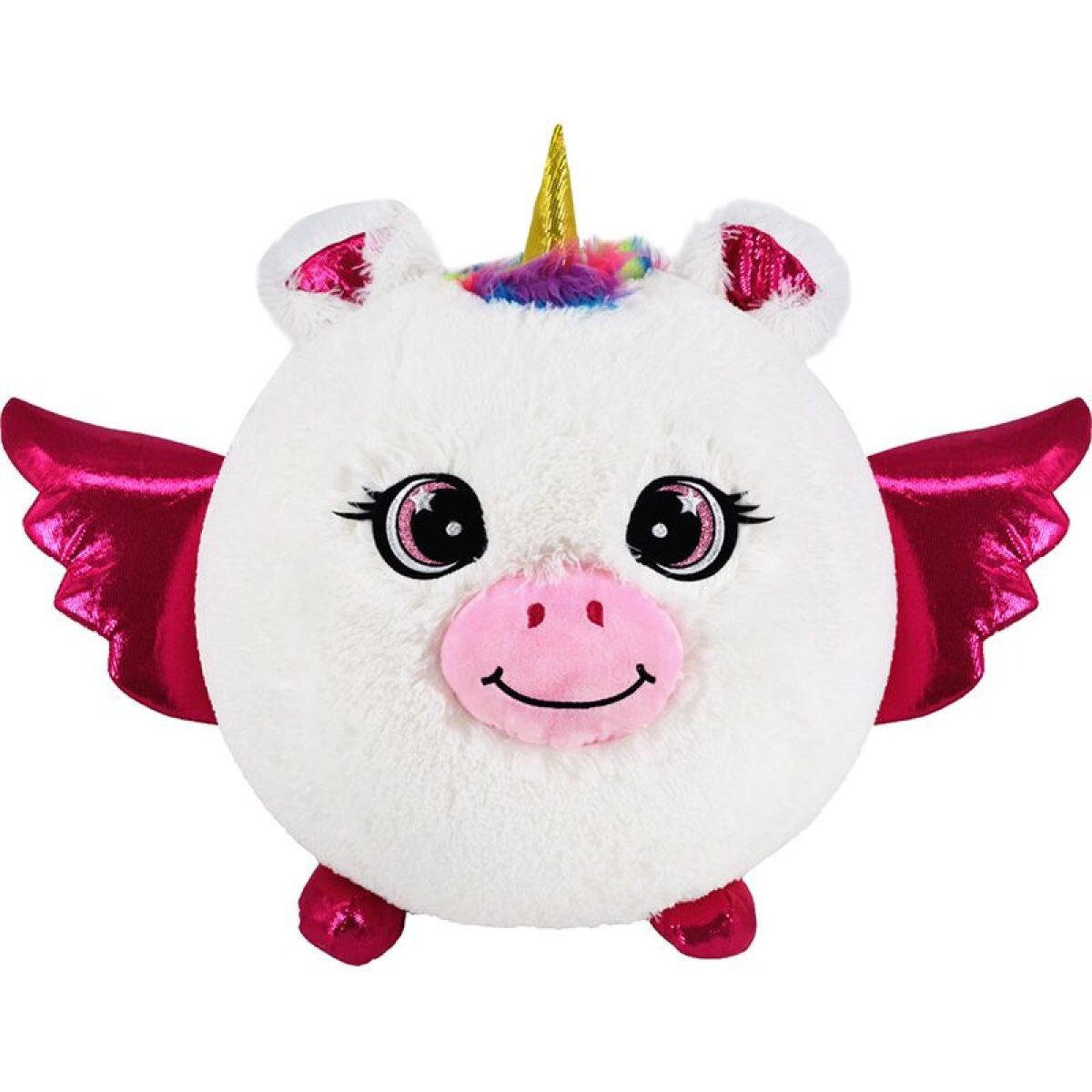 Sparkys Nafukovací plyšový kamarát - Jednorožec biely 23 cm