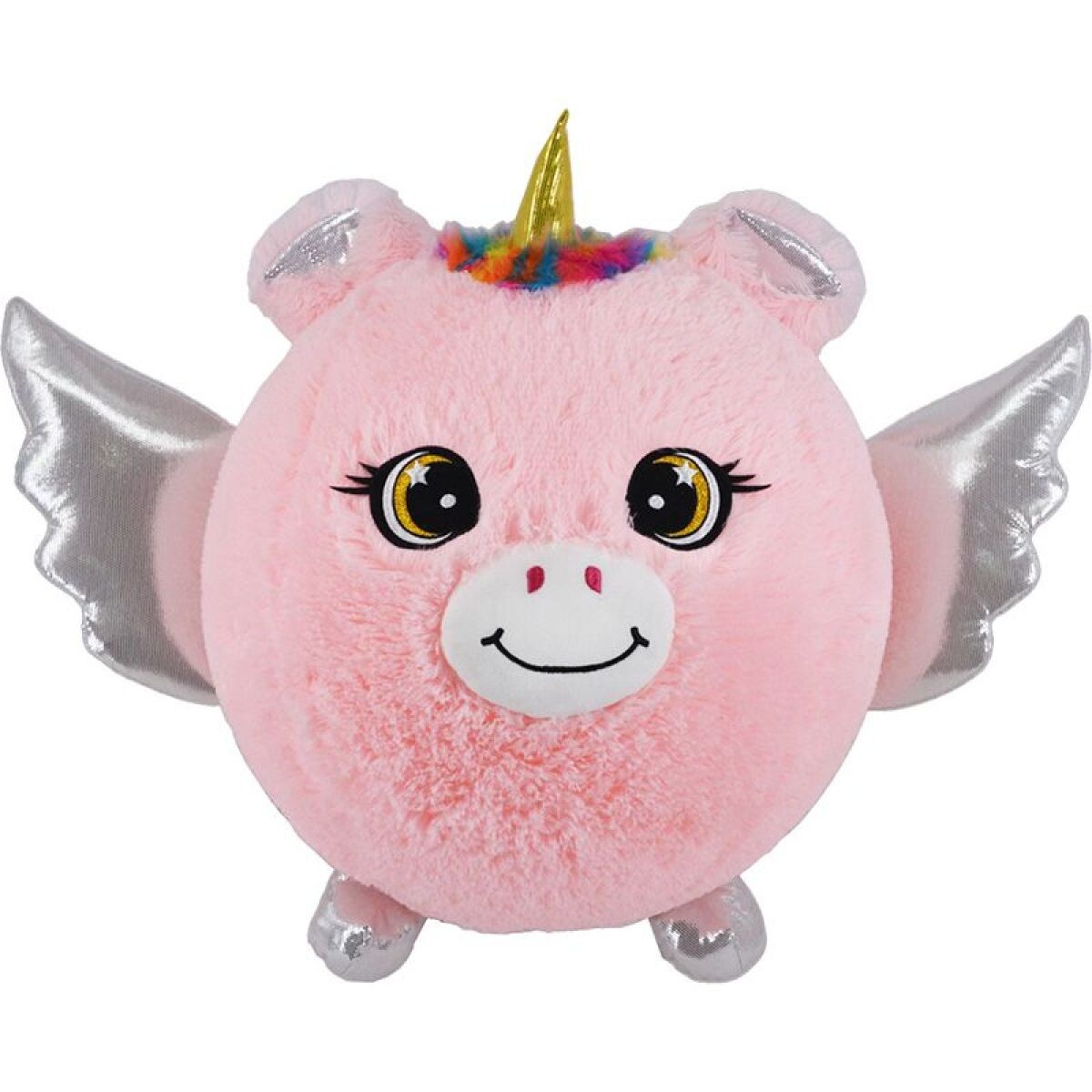 Sparkys Nafukovací plyšový kamarát - Ružový jednorožec 30 cm
