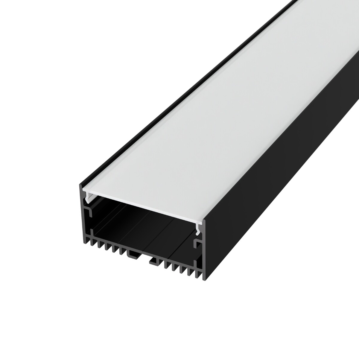 LED Solution Nástenný profil pre LED pásiky a pre konštrukciu svietidiel N13 čierny Vyberte variantu a dĺžku: Profil bez difúzora 2m LP122B