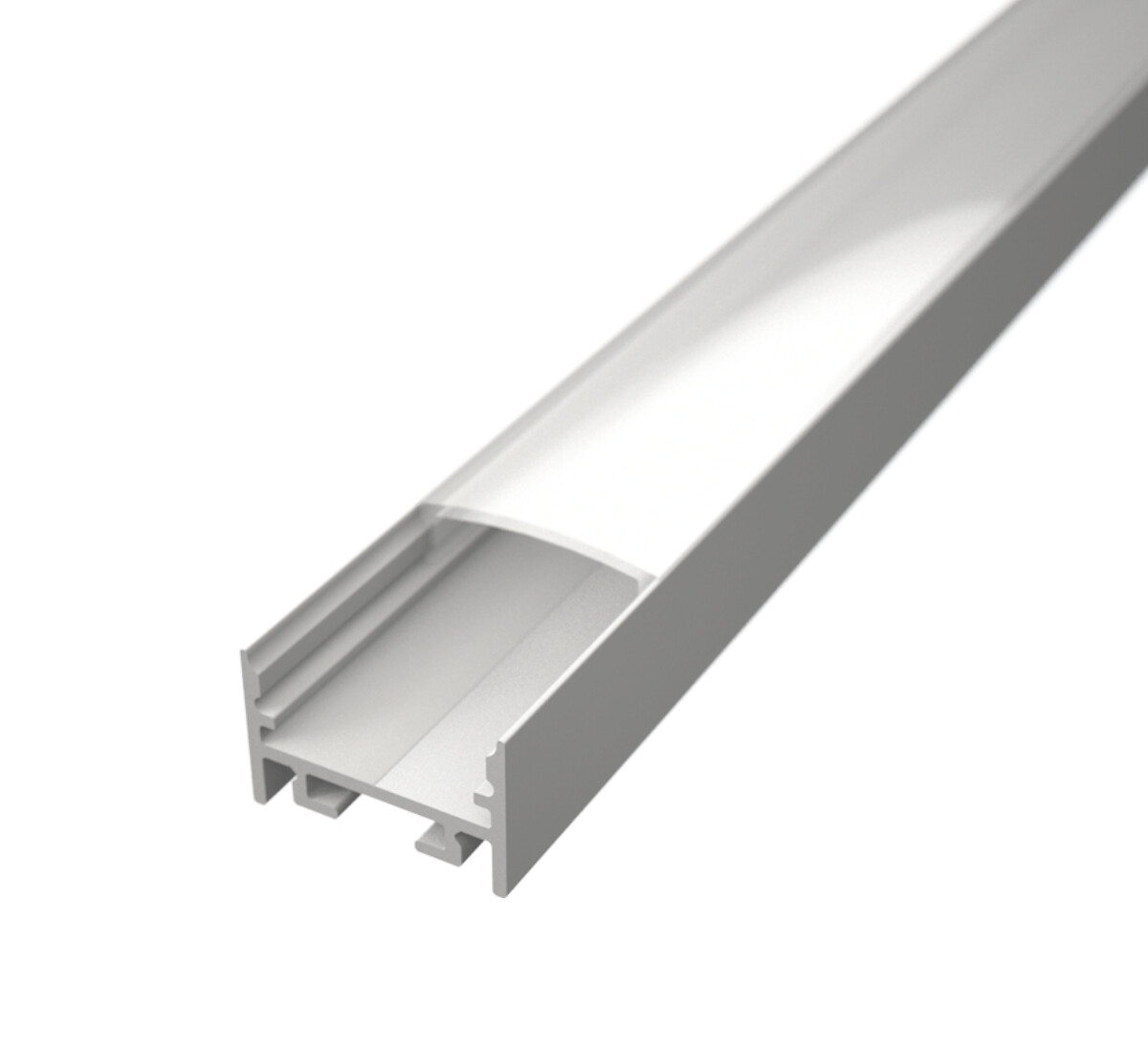 LED Solution Nástenný profil pre LED pásiky a pre konštrukciu svietidiel N19 biely Vyberte variantu a dĺžku: Profil bez difúzora 2m LP111W