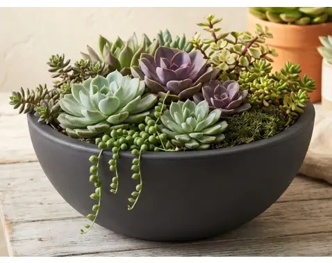 Kvetináč Kanten 40x16 cm, antracitový%