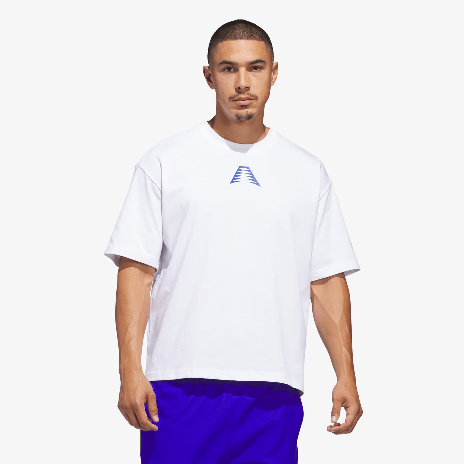 Tričko adidas Anthony Edwards Believe That T-Shirt White/ Lucid Blue L