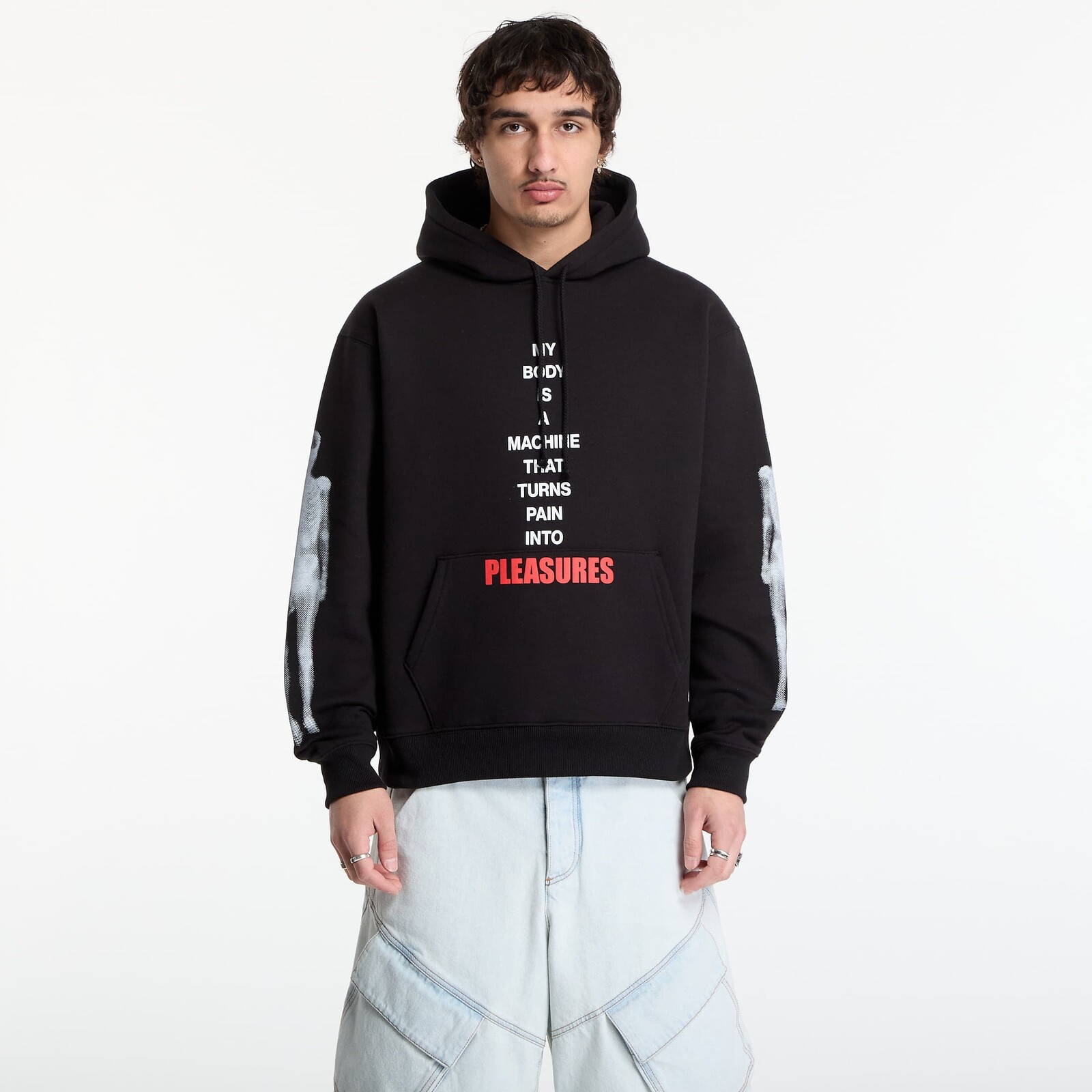 Mikina PLEASURES Machine Hoodie Black S