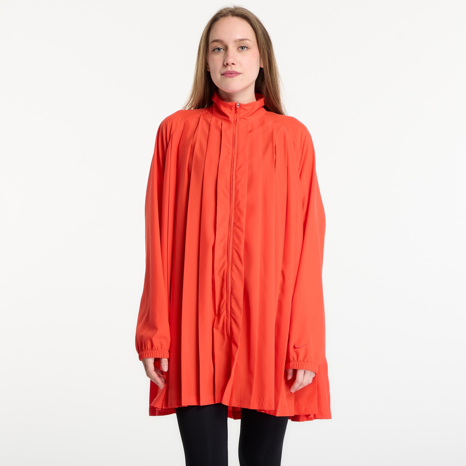 Oblečenie Nike Sportswear Women's Oversized Long-Sleeve Pleated Mini Dress Lt Crimson/ Lt Crimson S