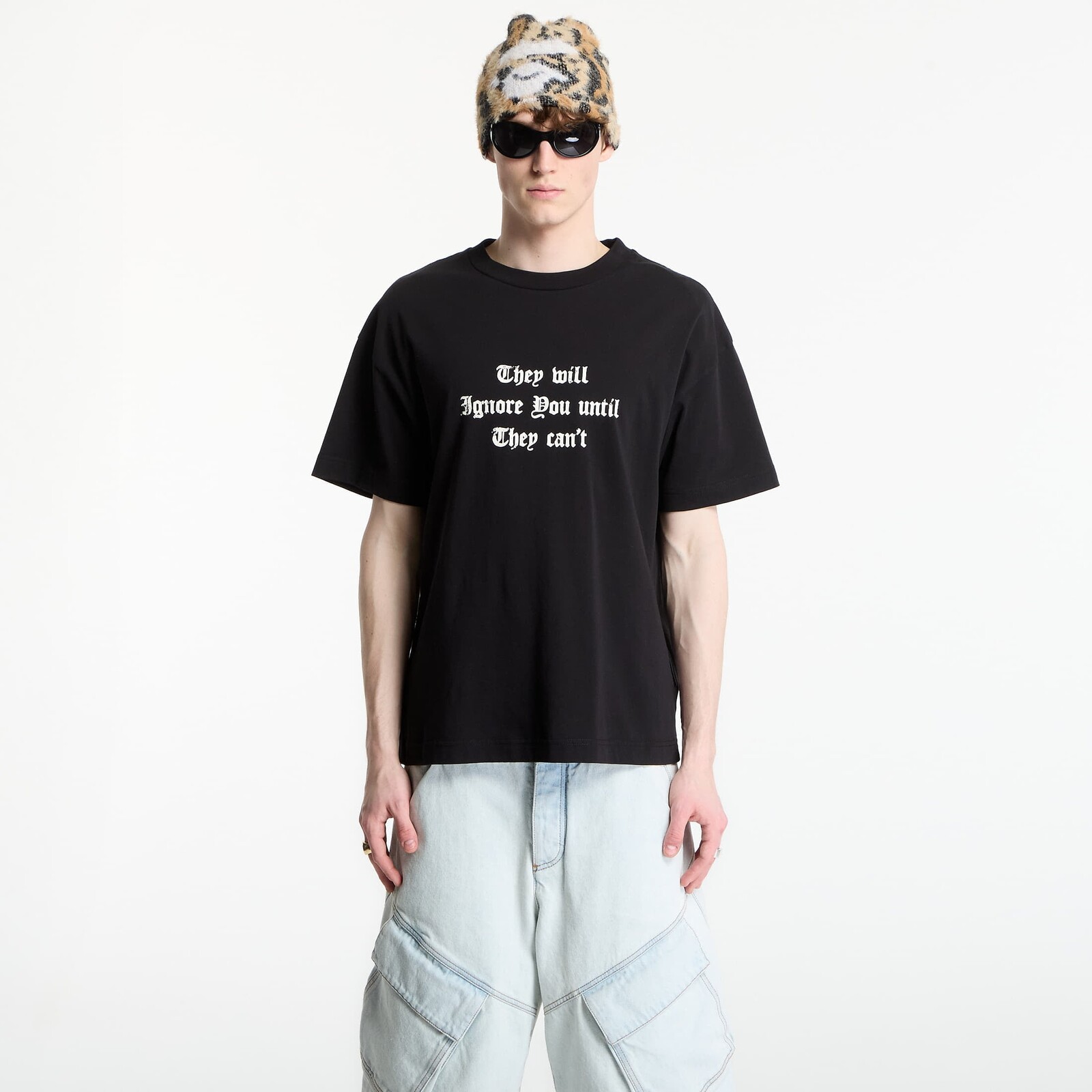 Tričko Palm Angels Statement Regular T-Shirt UNISEX Black/ Off White M