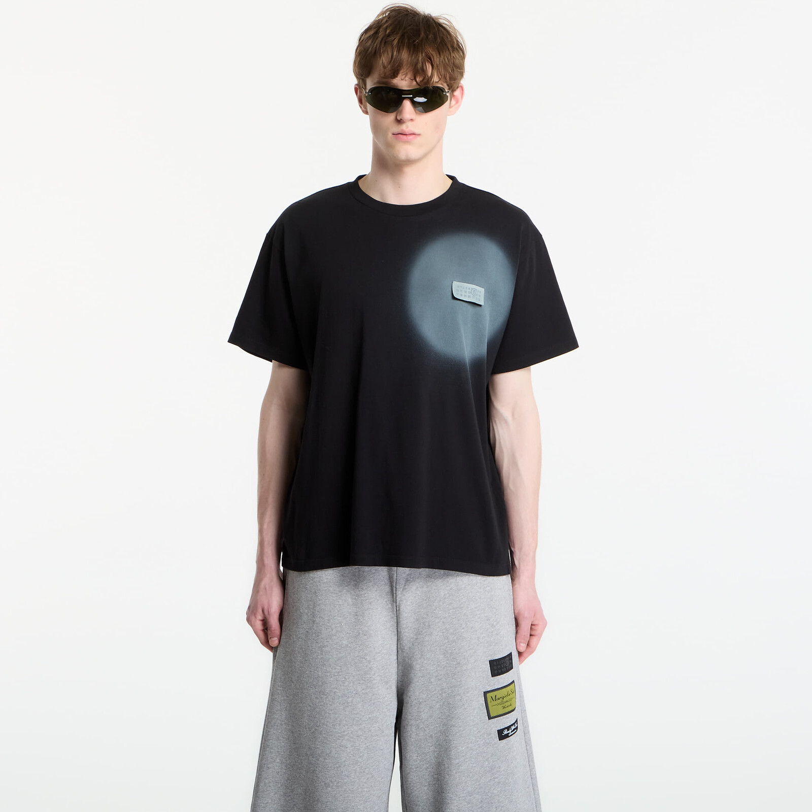 Tričko MM6 Spray Print T-Shirt Black L