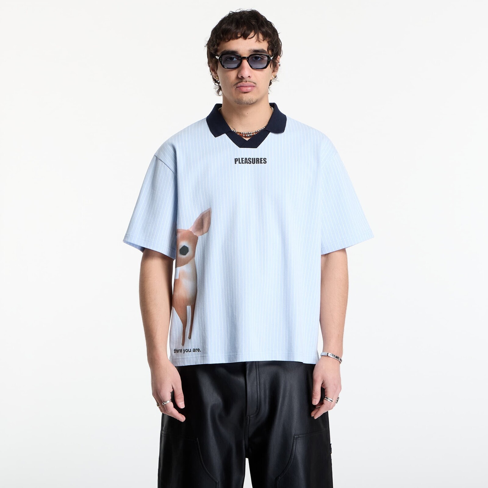 Tričko PLEASURES Pet Polo Blue S