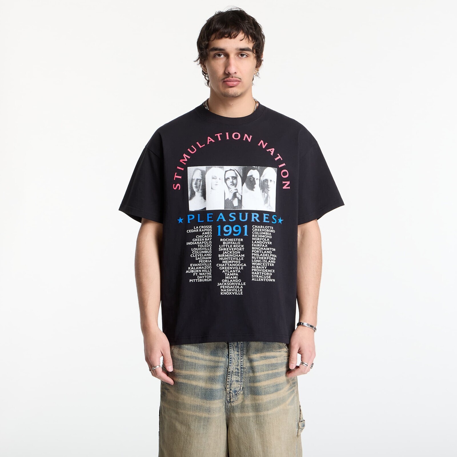 Tričko PLEASURES Stimulation T-Shirt Black XL
