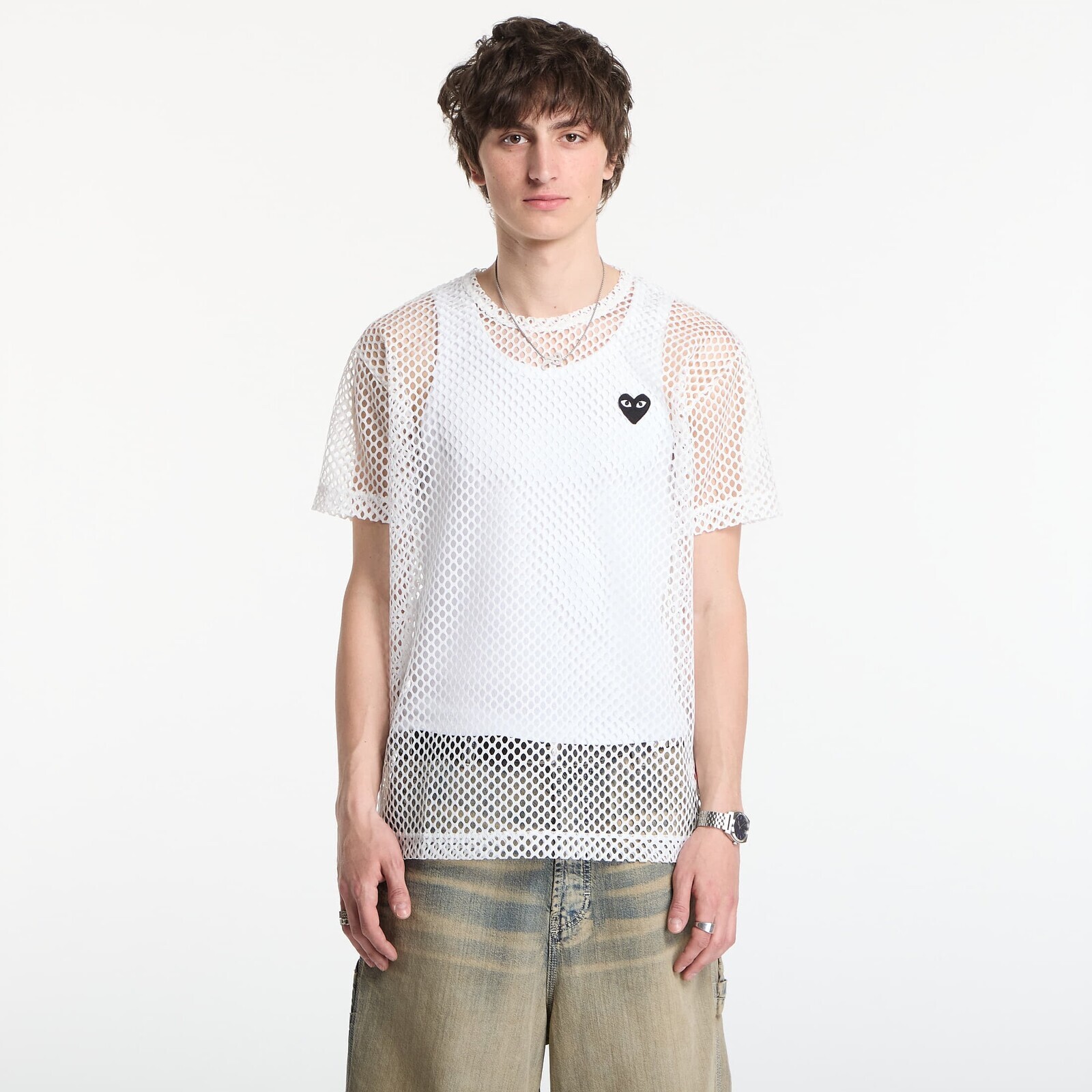 Tričko Comme des Garçons PLAY T-Shirt Red Emblem White M