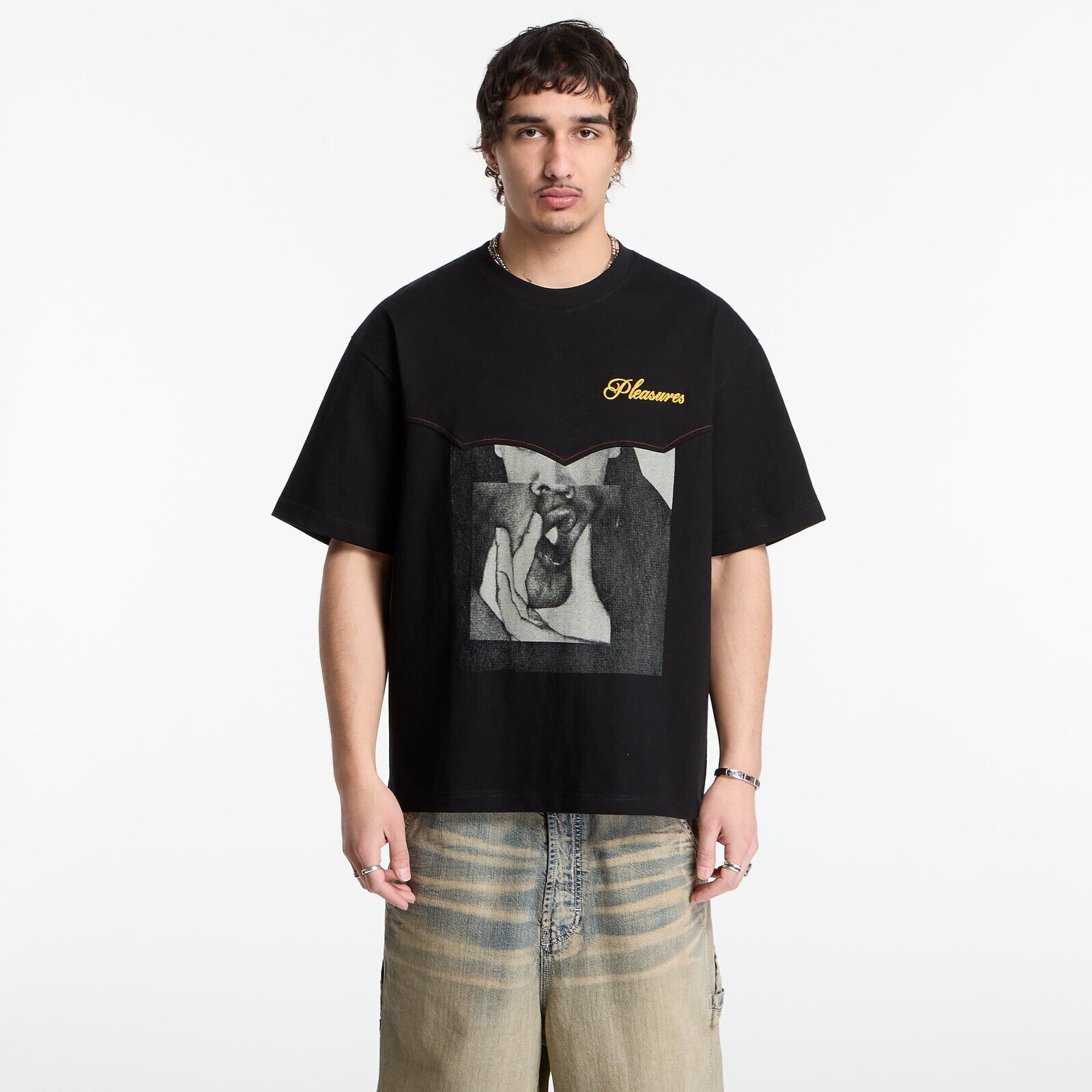 Tričko PLEASURES Ritual Heavyweight Shirt Black S