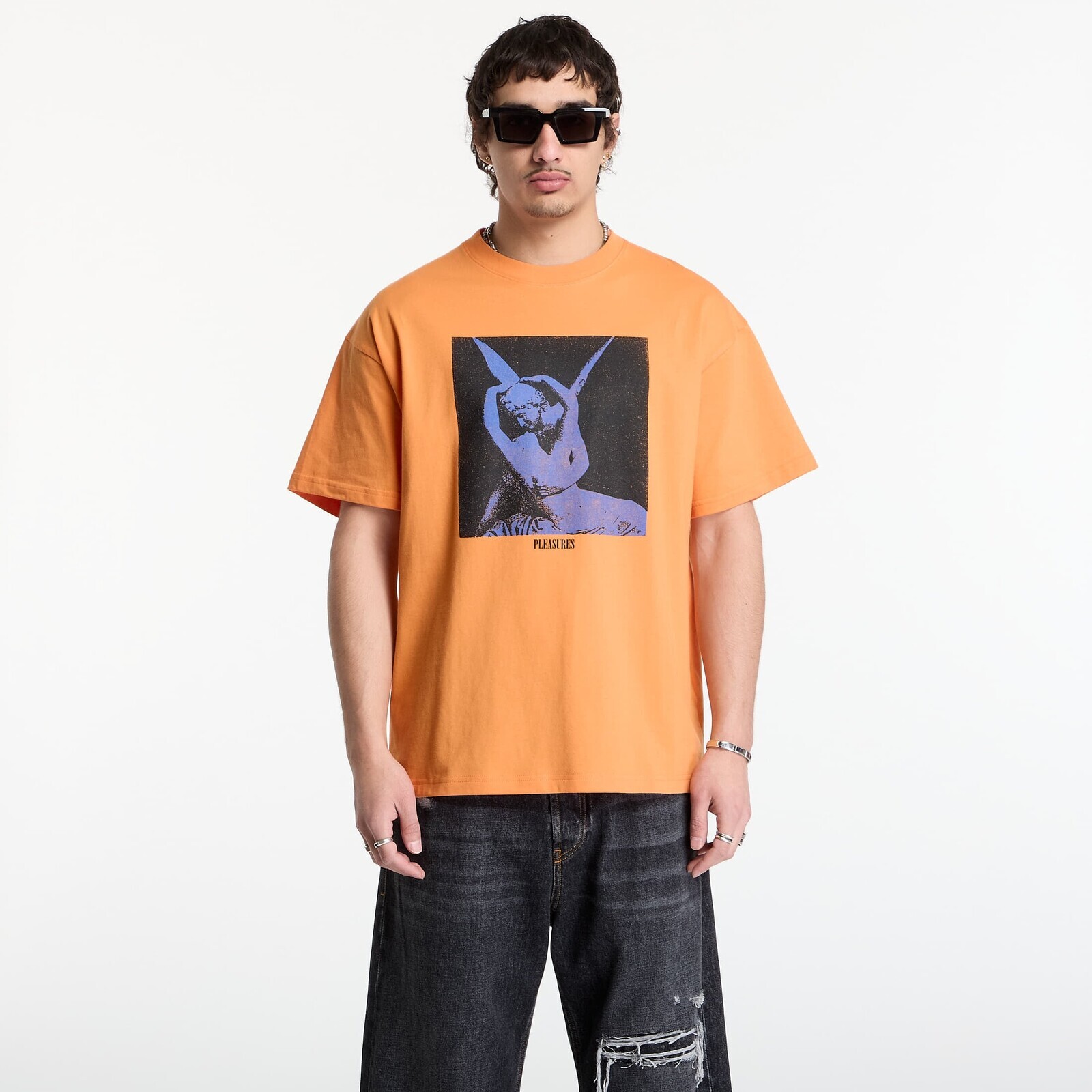 Tričko PLEASURES Angel T-Shirt Orange XXL