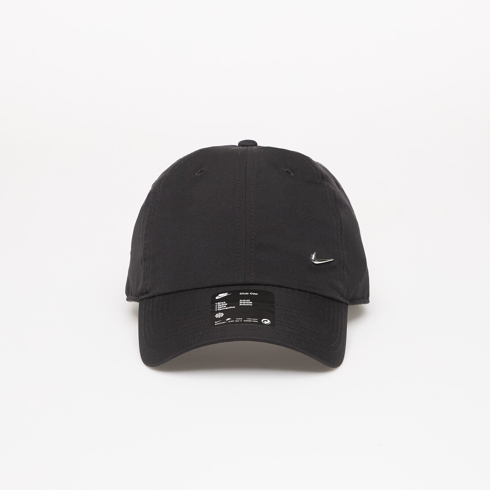 Šiltovka Nike Dri-FIT Club Unstructured Metal Swoosh Cap Black/ Metallic Silver Universal