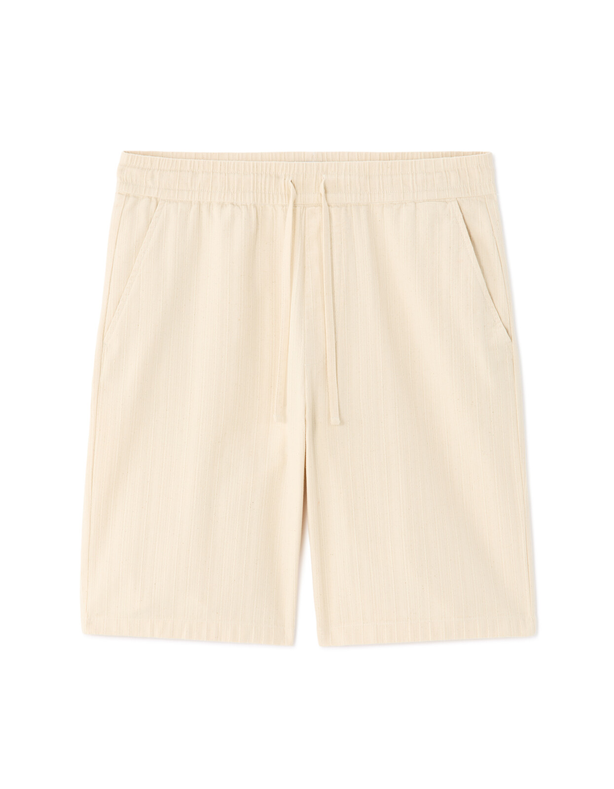 Pánske béžové denim kraťasy Celio