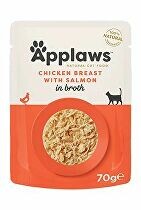 Applaws Cat kapsa Adult Broth kuřecí prsa s lososem70g