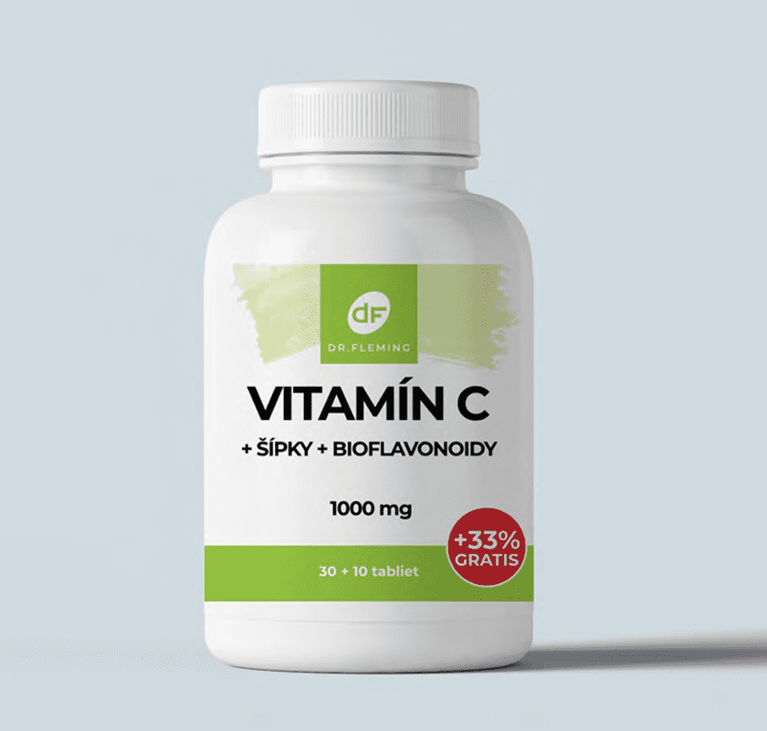 Vitamín C 1000mg + Šípky + Bioflavonoidy - 40 tabliet - Dr. Fleming