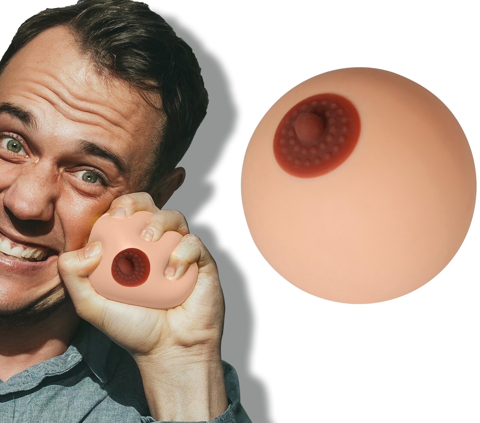 Guirca Antistresová párty loptička v tvare prsníka 9 cm