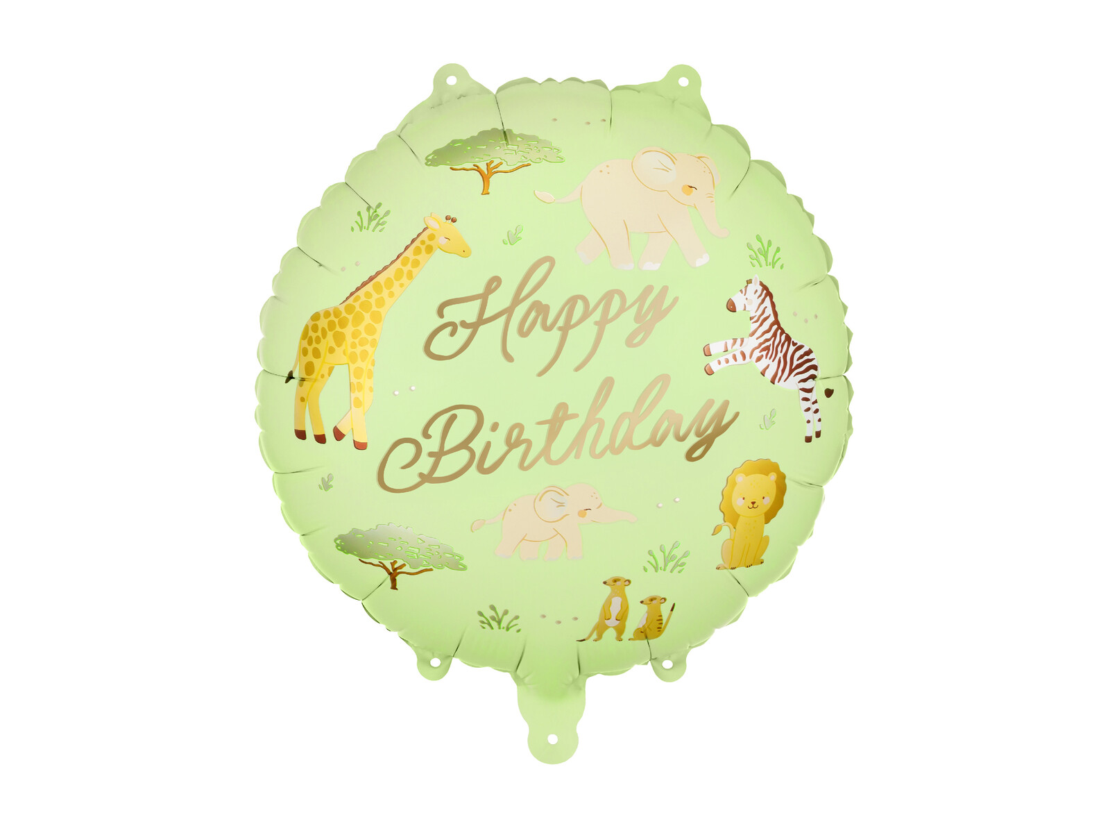 PartyDeco Fóliový balón Happy Birthday - Safari 35 cm