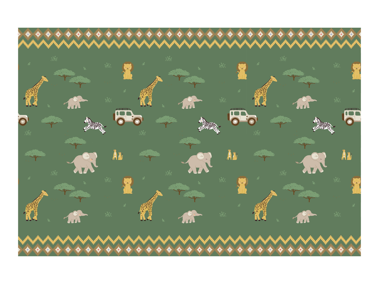 PartyDeco Obrus - Safari 180 x 120 cm
