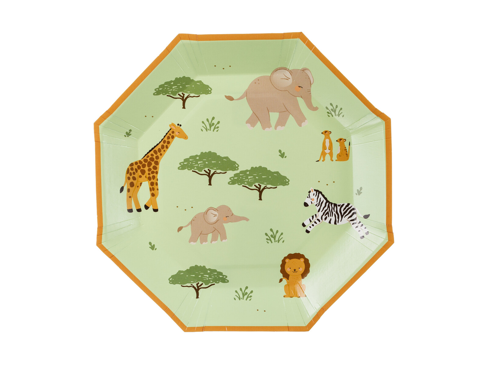 PartyDeco Papierové taniere - Safari 23 cm 6 ks