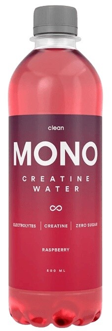 Clean mono creatine water 500 ml - malina