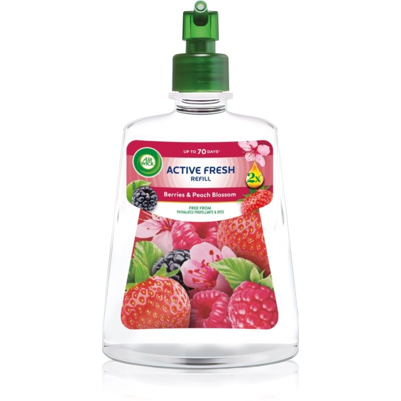 Air Wick Active Fresh Berries & Peach Blossom osviežovač vzduchu náhradná náplň 228 ml