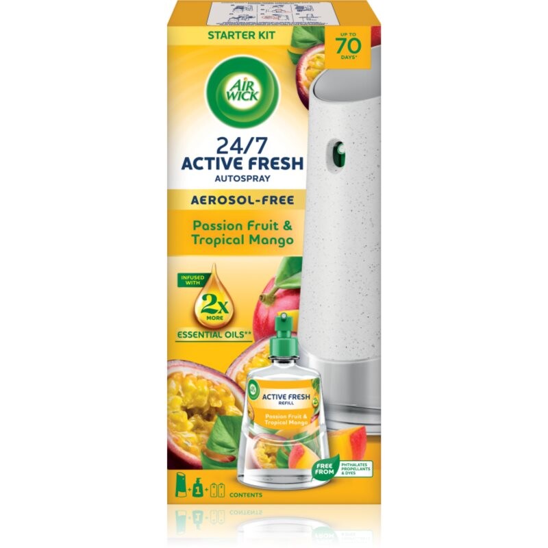 Air Wick Active Fresh Passion Fruit & Tropical Mango automatický osviežovač vzduchu s náplňou 228 kg