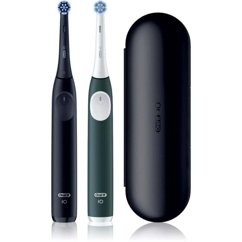 Oral-B iO2 Clean & Gentle elektrická zubná kefka s puzdrom DUOBALENIE Matt Black & Forest Green