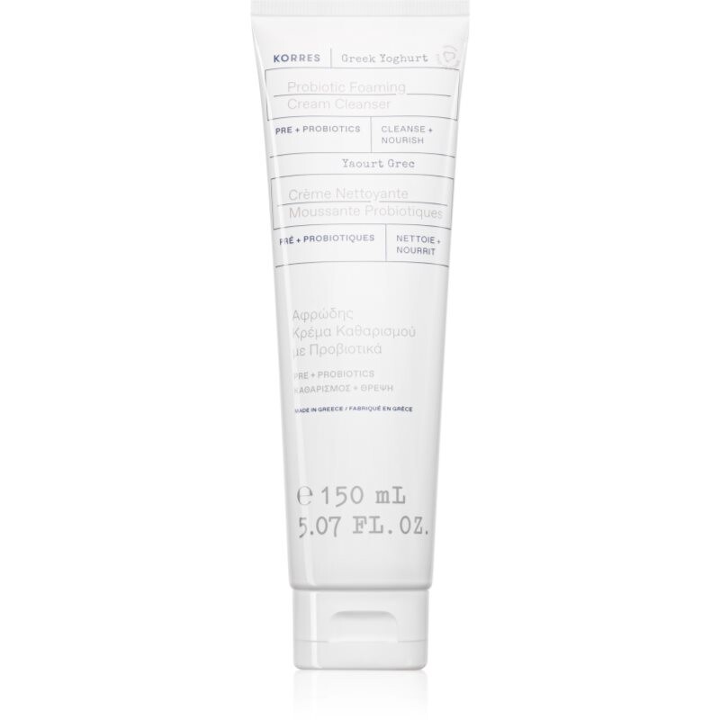 Korres Greek Yoghurt Probiotic Foaming Cream Cleanser krémová čistiaca pena s probiotikami 150 ml