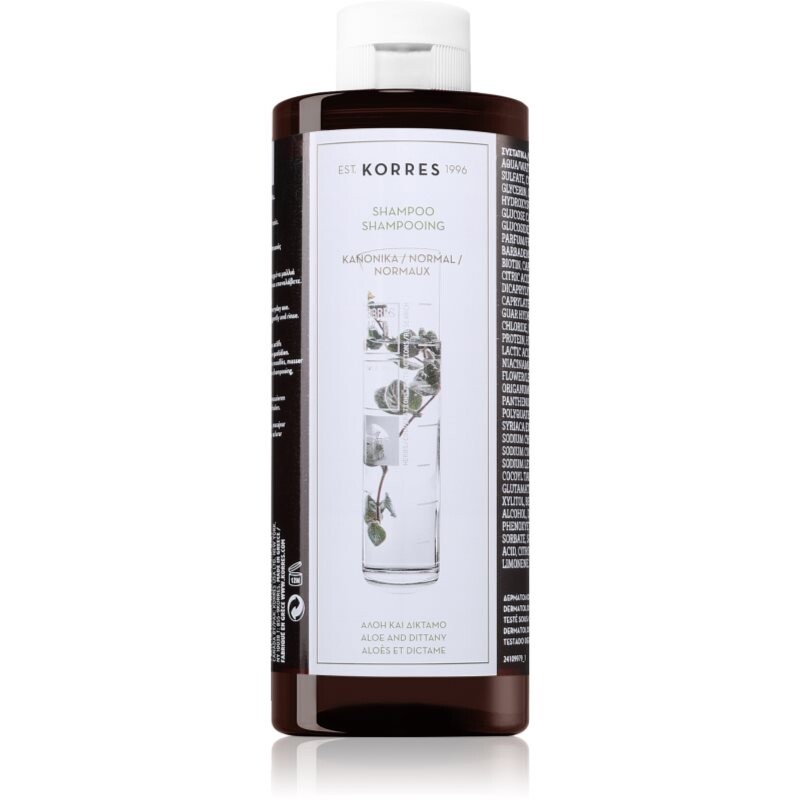 Korres Aloe & Dittany jemný šampón na každodenné použitie 400 ml