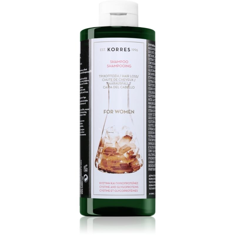 Korres Cystine & Glycoprotein posilňujúci šampón proti vypadávaniu vlasov 400 ml