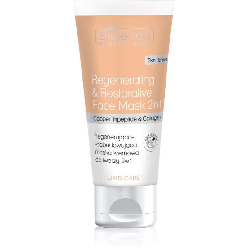 Bielenda Professional Lipid Care Regenerating & Restorative Face Mask 2in1 regeneračná pleťová maska s kolagénom 150 ml