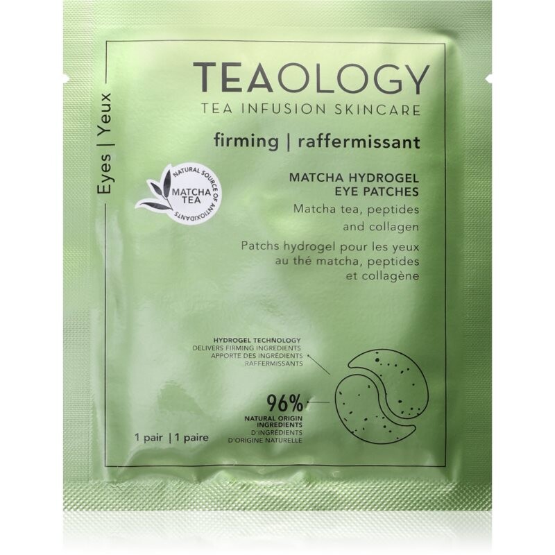 Teaology Matcha Infusion Hydrogel Eye Patches regeneračné hydrogélové vankúšiky pod oči s kolagénom 1 pár