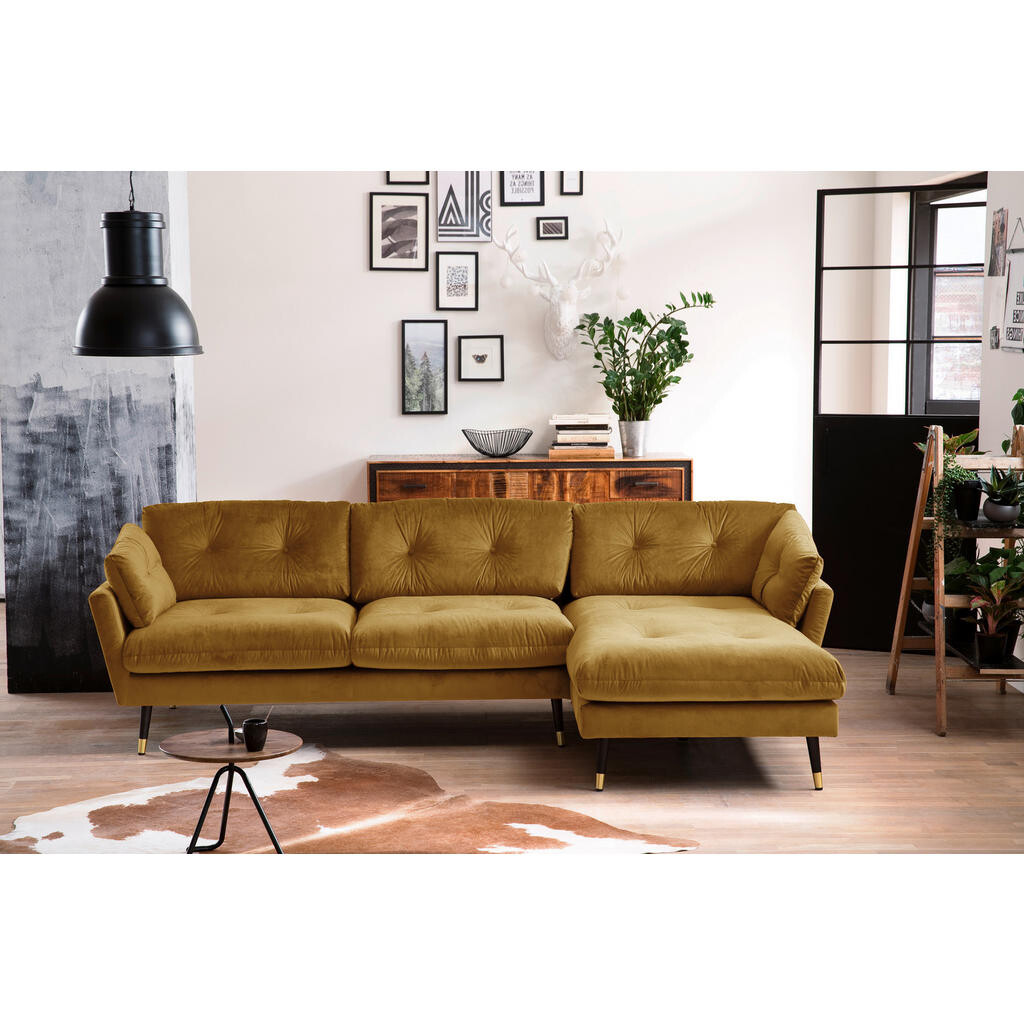 MID.YOU ROHOVÁ SEDAČKA, textil, horčicovožltá