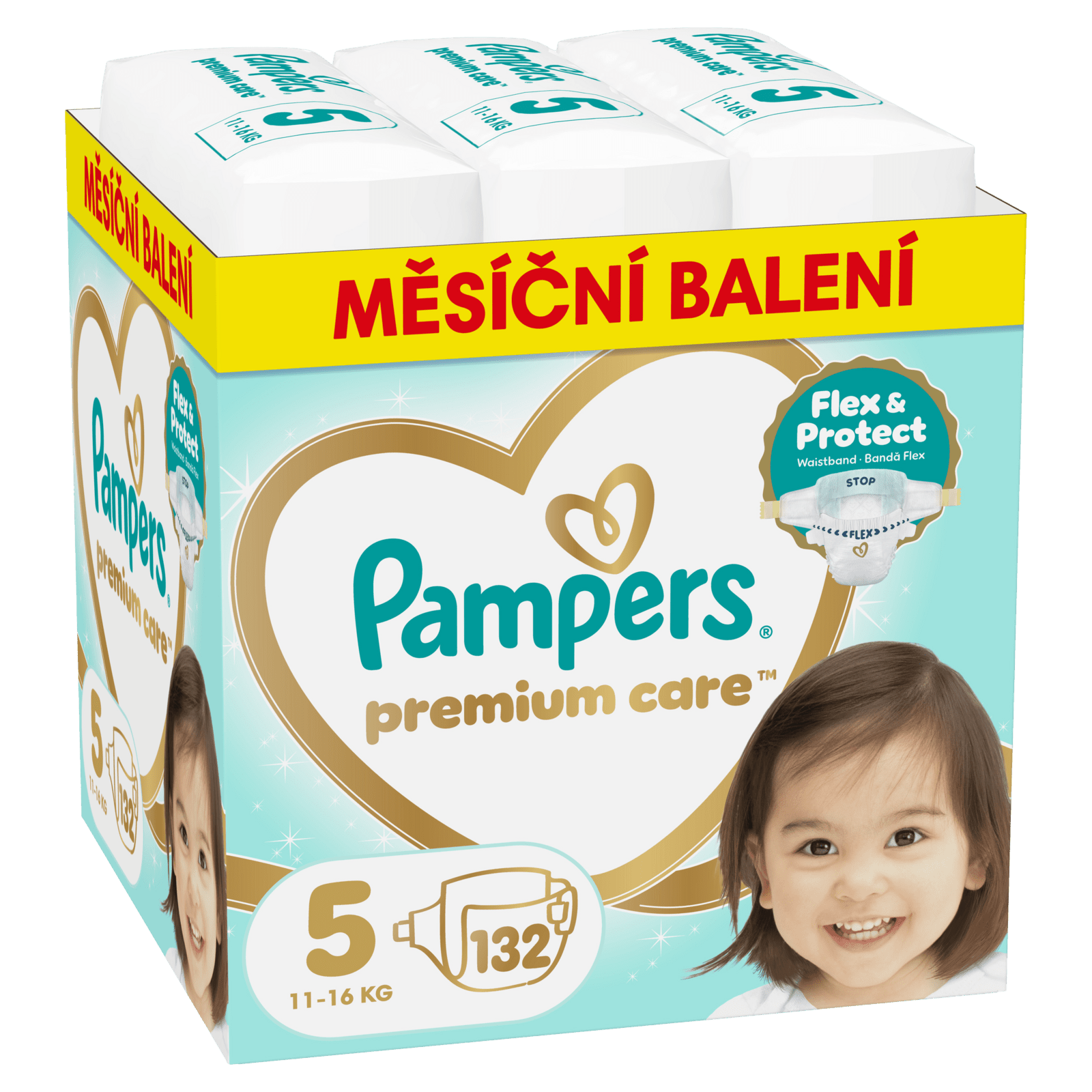 PAMPERS Premium Care Veľkosť 5, 11kg-16kg 132 ks