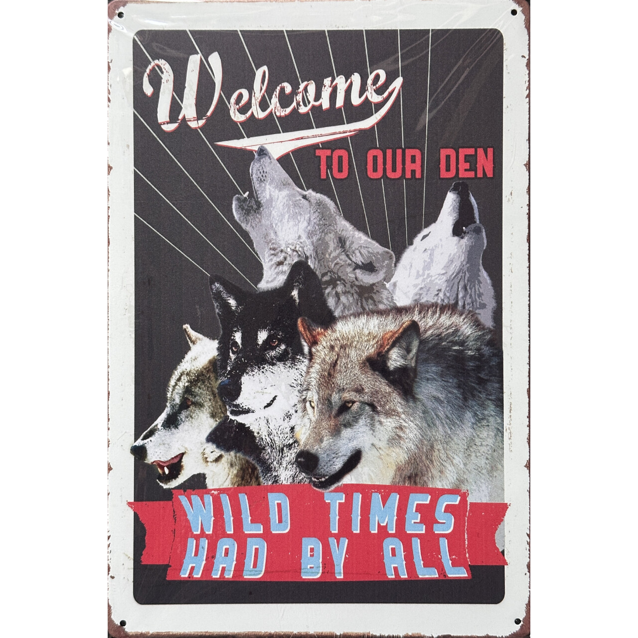 Ceduľa plechová Legal Life Wild Times 30x20cm - farebná