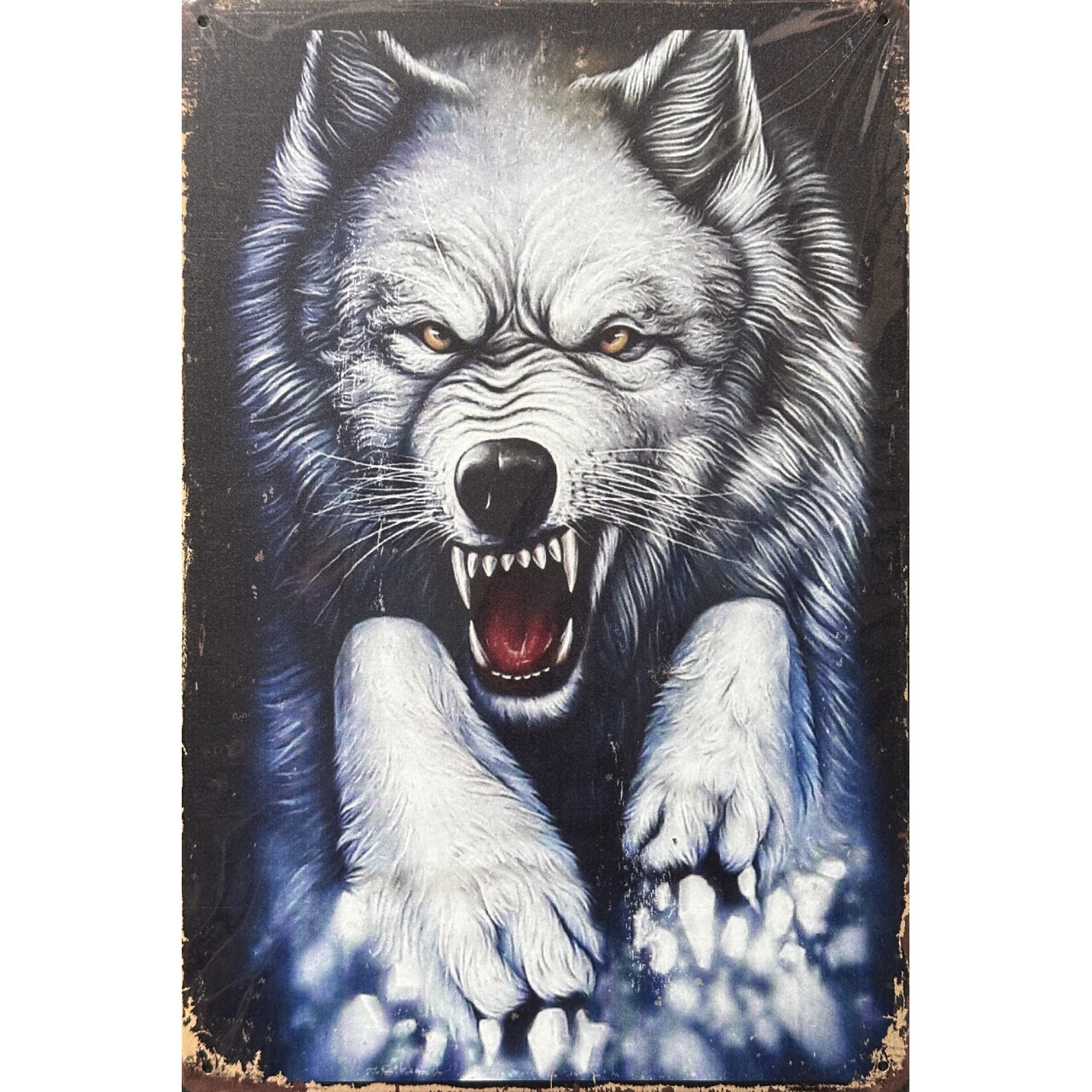 Ceduľa plechová Legal Life Wolf 30x20cm - farebná