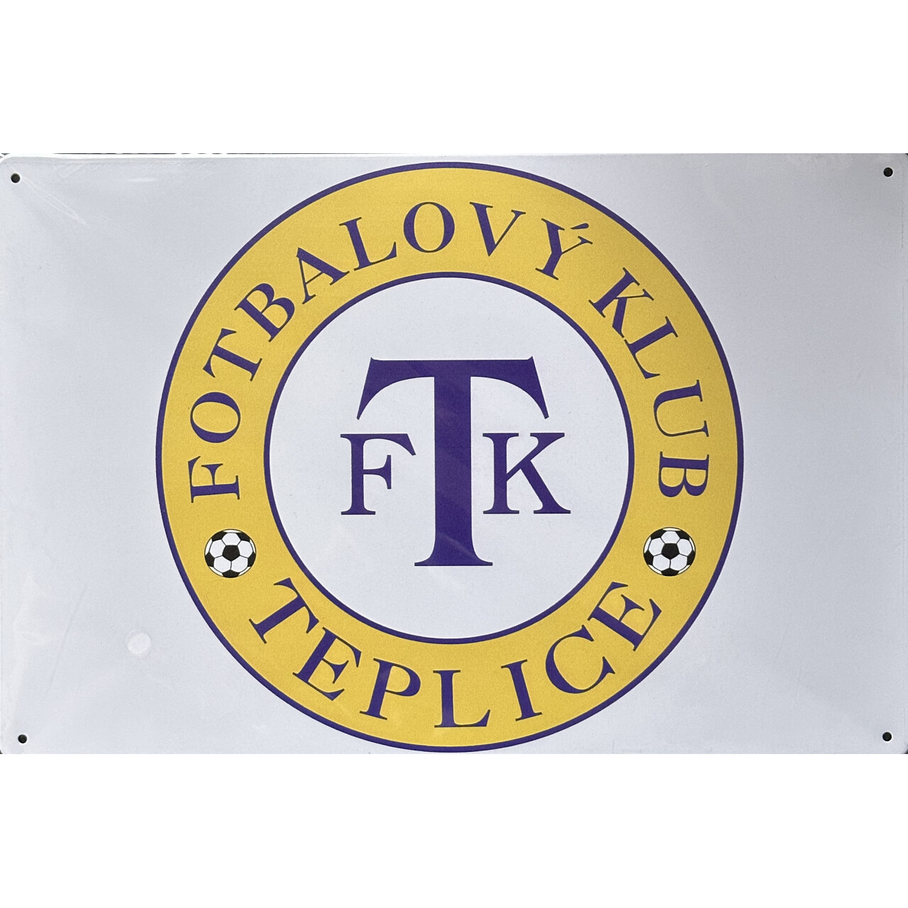 Ceduľa plechová Legal Life FK Teplice 20x30cm - farebná