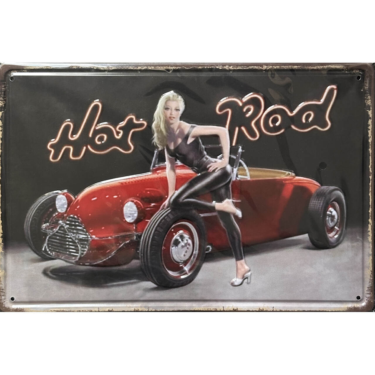 Ceduľa plechová Legal Life Hot Rod 20x30cm - farebná