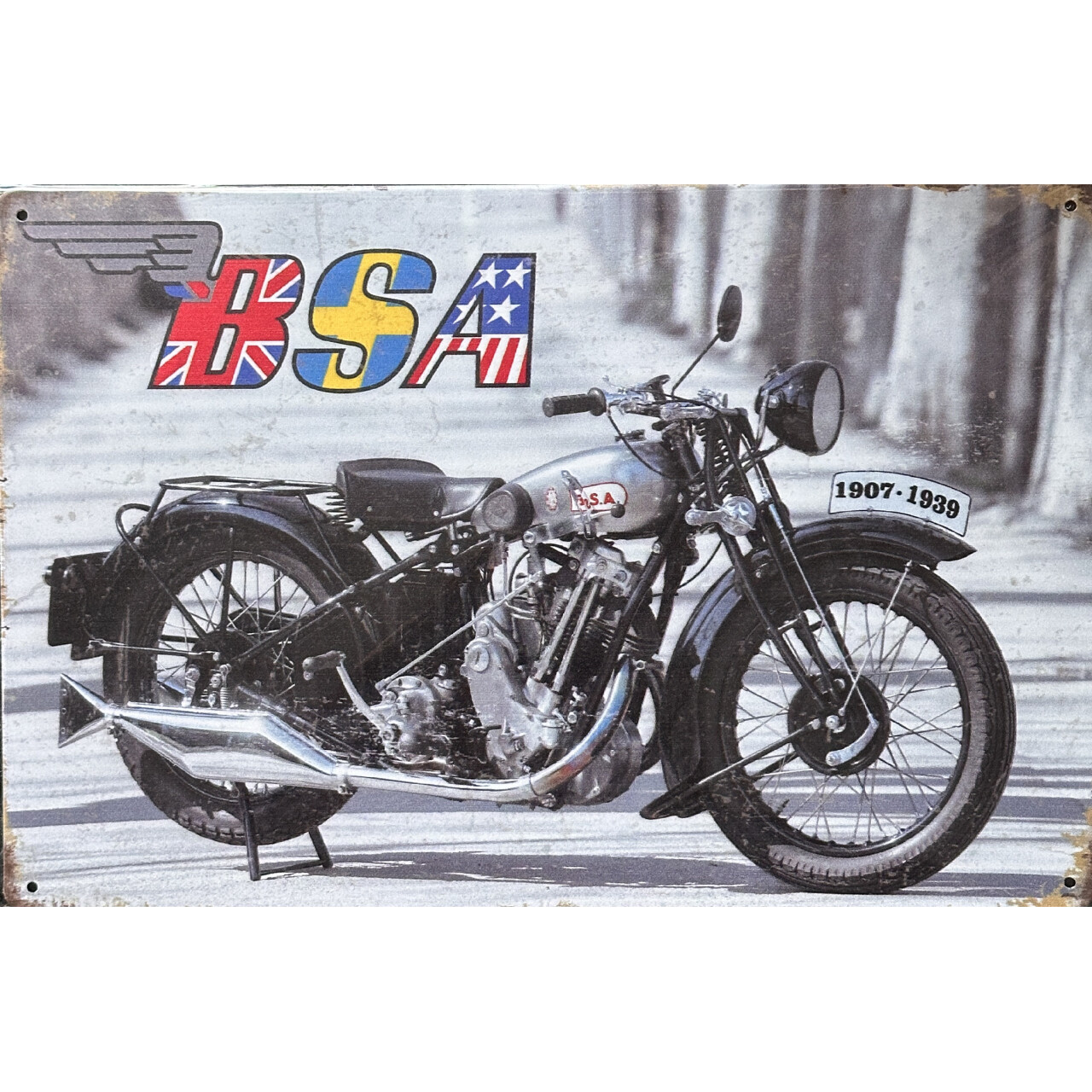 Ceduľa plechová Legal Life BSA 1907 20x30cm - farebná