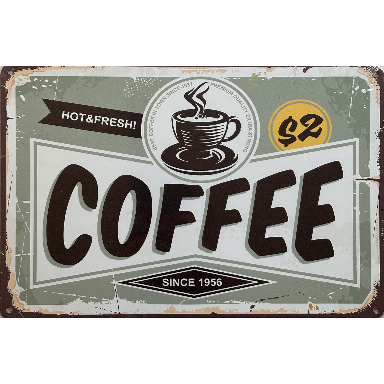 Ceduľa plechová Legal Life Coffee since 1956 20x30cm - farebná