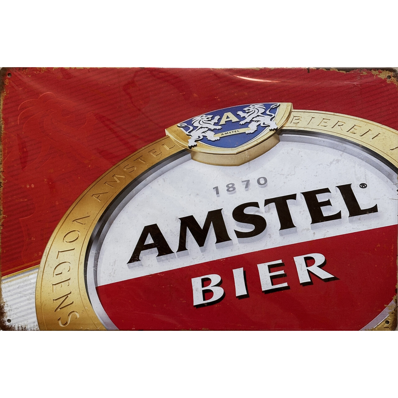 Ceduľa plechová Legal Life Amstel Bier 20x30cm - farebná