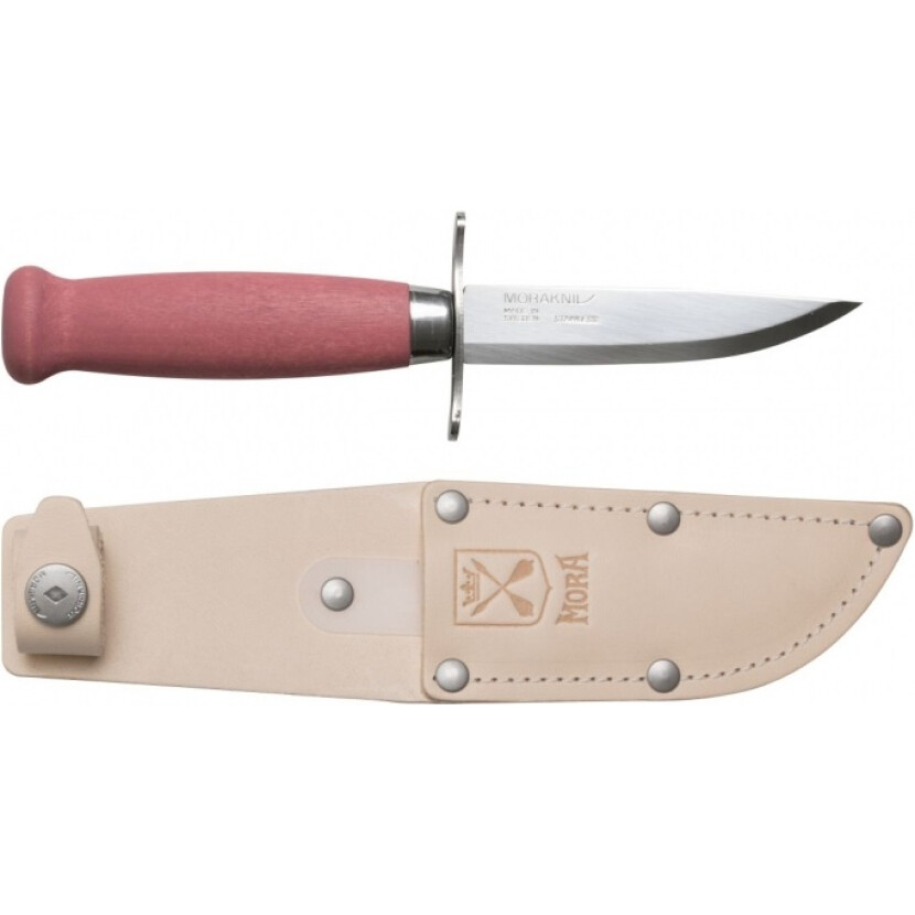 Nôž Morakniv Scout 39 S s koženým puzdrom - ružový