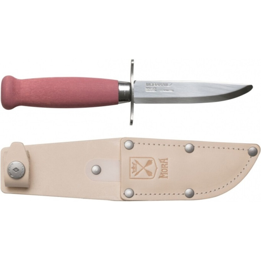 Nôž Morakniv Scout 39 S Safe s koženým puzdrom - ružový